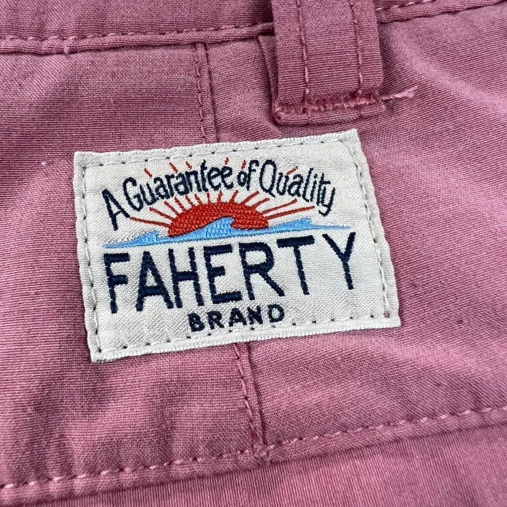 FAHERTY All Day Shorts Mens 46 Pink Stretch Hybrid EBS2400 Summer Outdoor